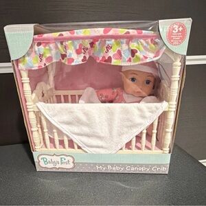 Baby's First My Baby Canopy Crib Furniture and Baby Doll Toy